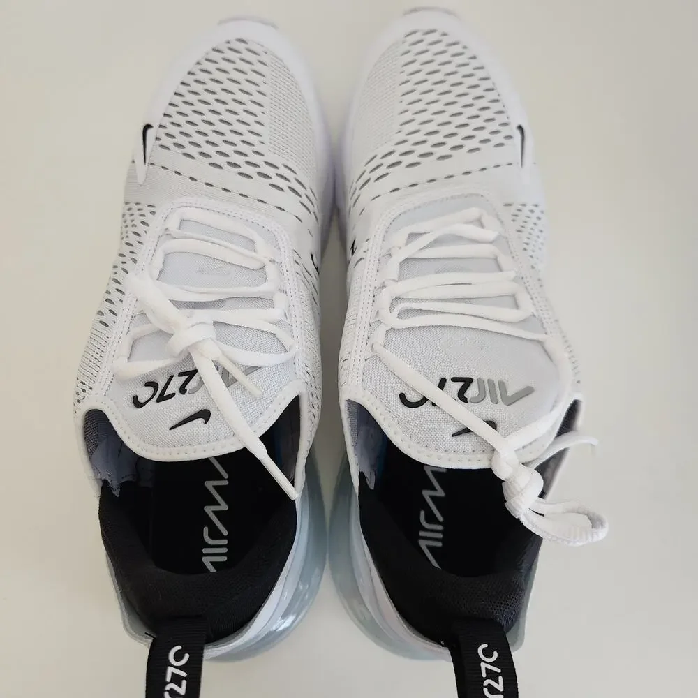 Nike Men's Air Max 270 Shoes, White/Black-White, 13